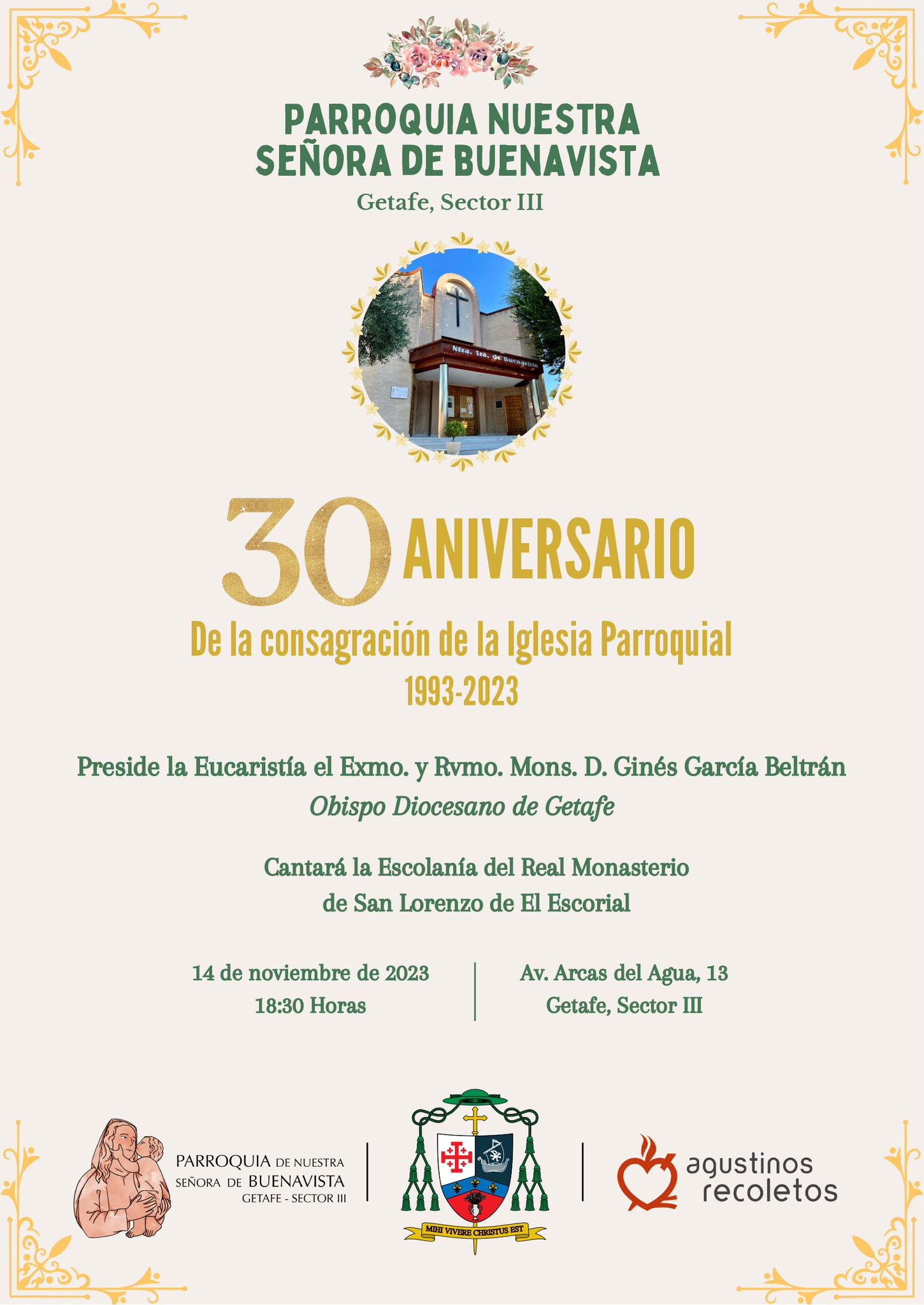 La Escolanía en el 30 aniversario de la consagración de la Iglesia Parroquial Nuestra Señora de Buenavista de Getafe, Sector III
