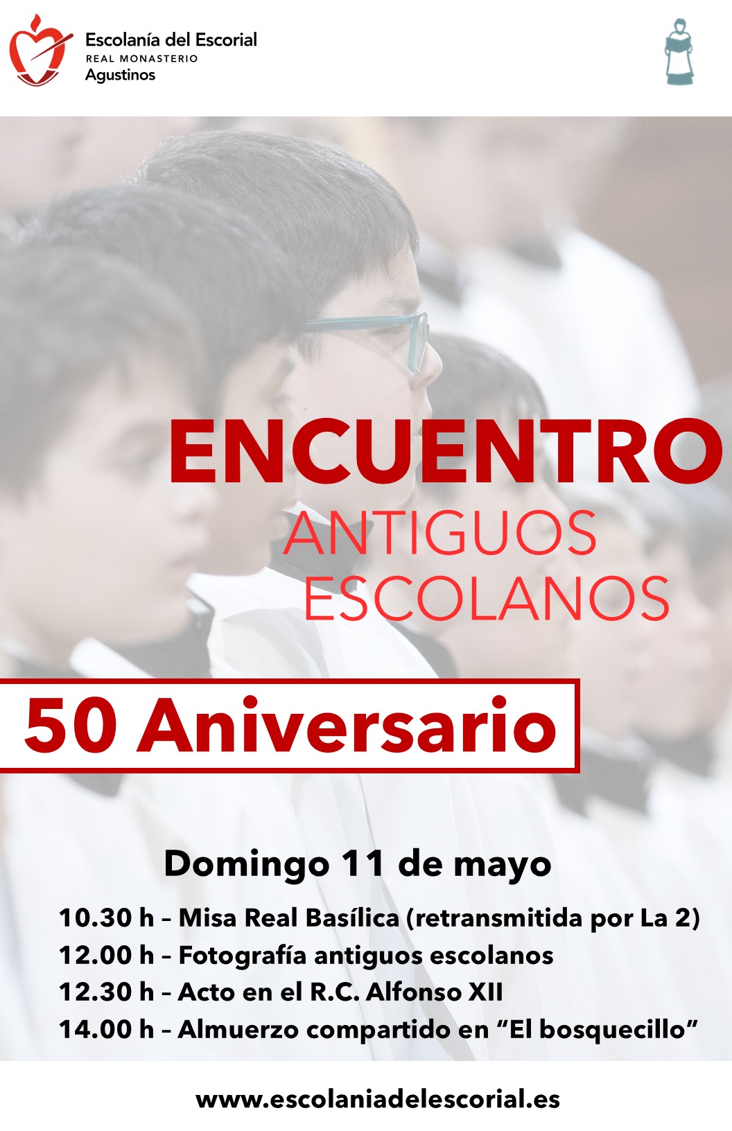 Encuentro de antiguos escolanos por el 50 aniversario de la Escolanía